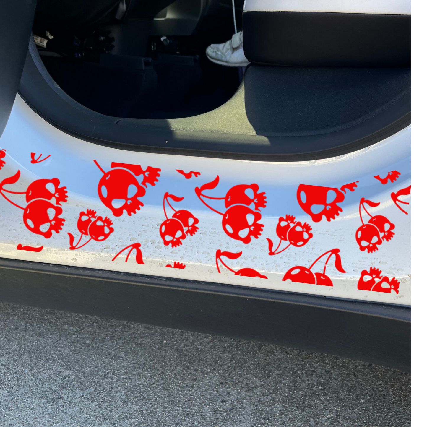 Skull Cherries Door Jam Decal