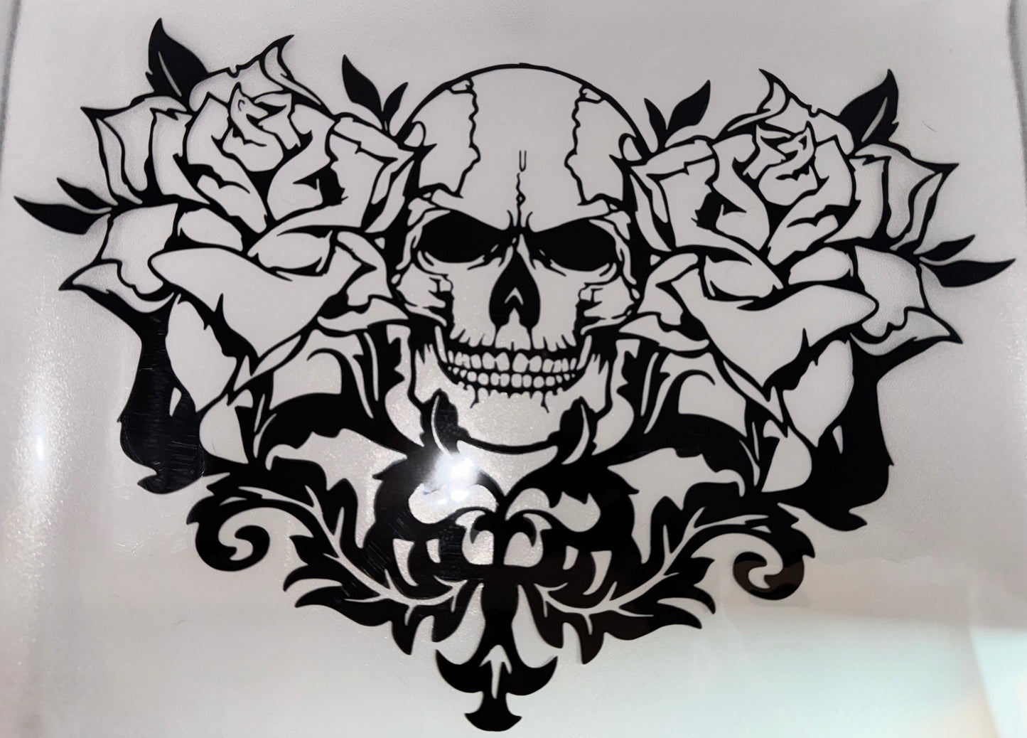 Skull With Roses Decal 18
