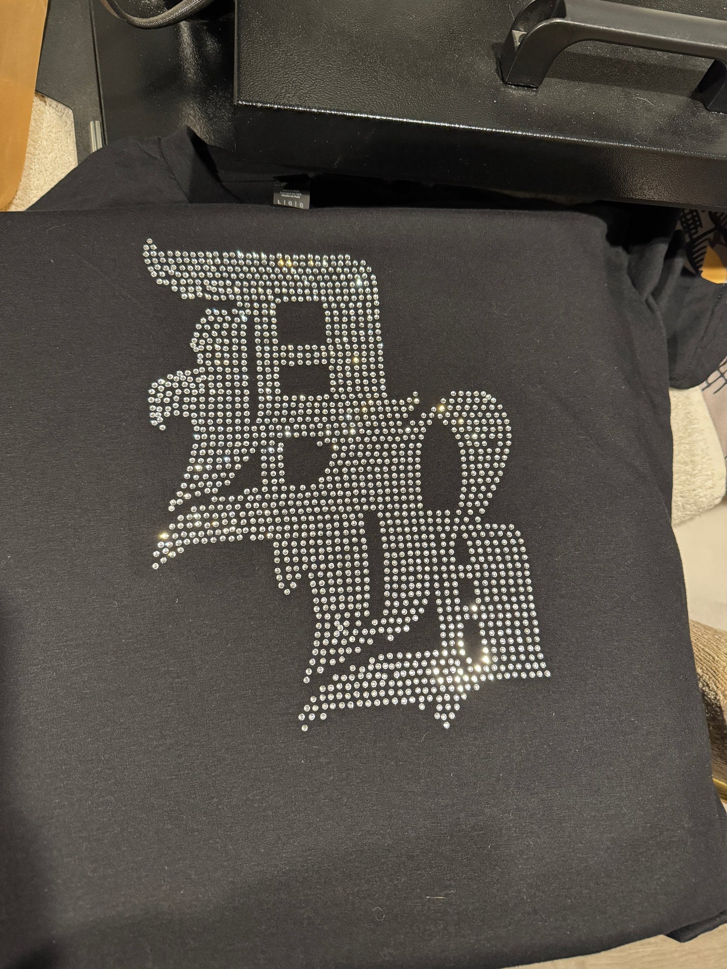 Daylight Black Rhinestone Logo