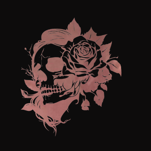 Floral Woman Skull Decal