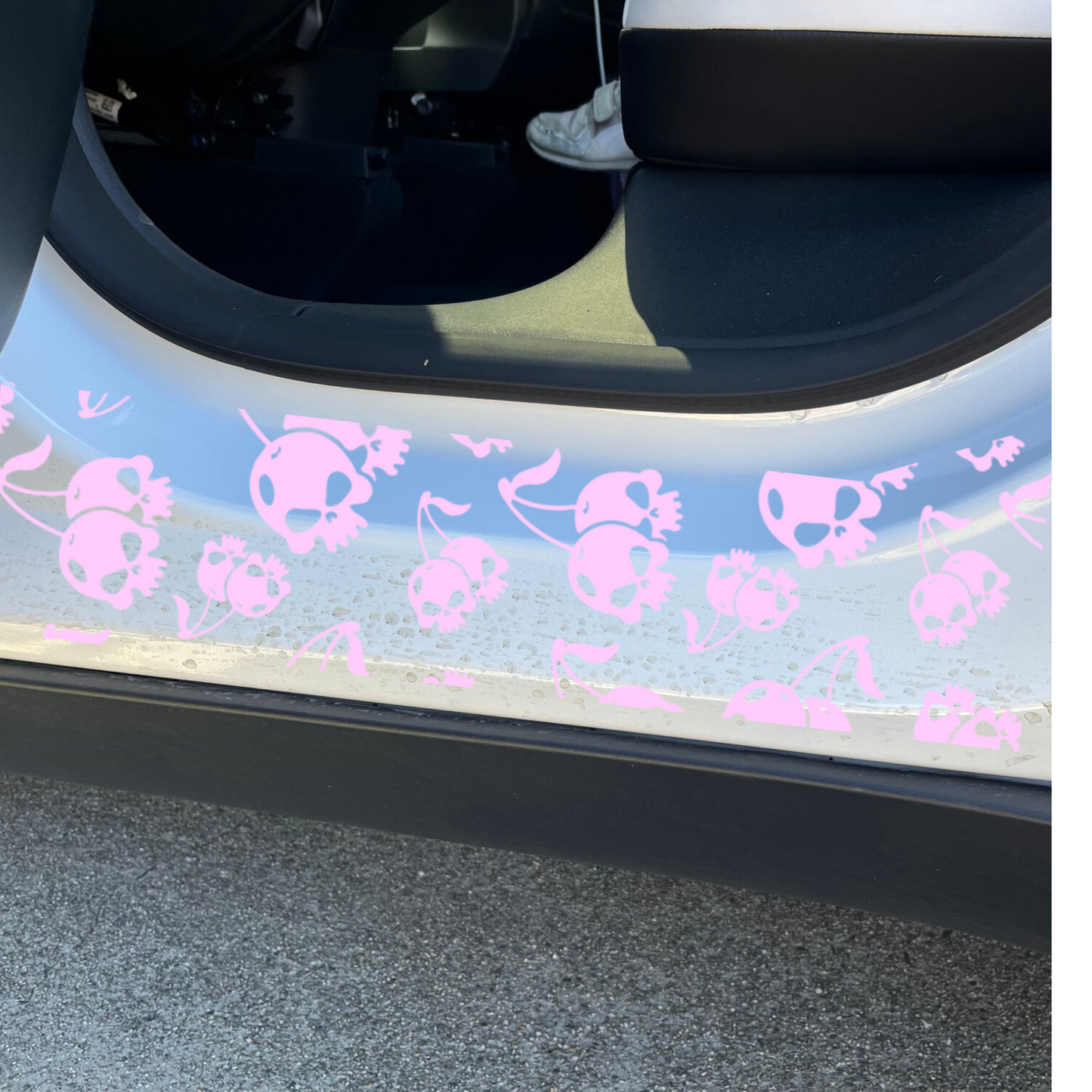 Skull Cherries Door Jam Decal