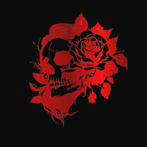 Floral Woman Skull Decal