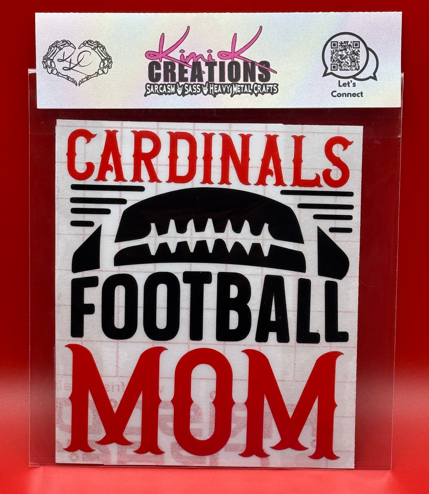 Cardinals Football Mom Decal
