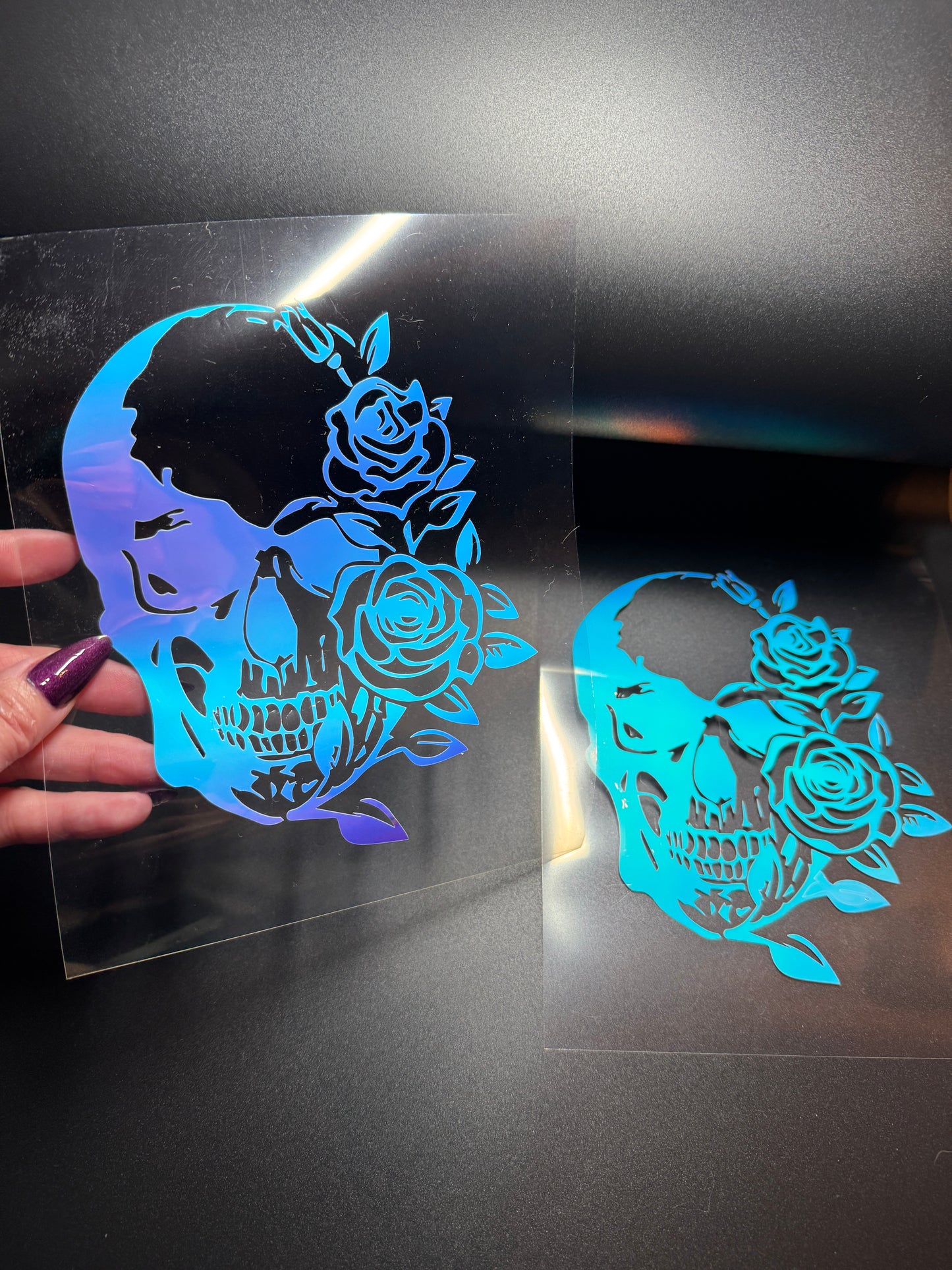 Floral Skull Decal6