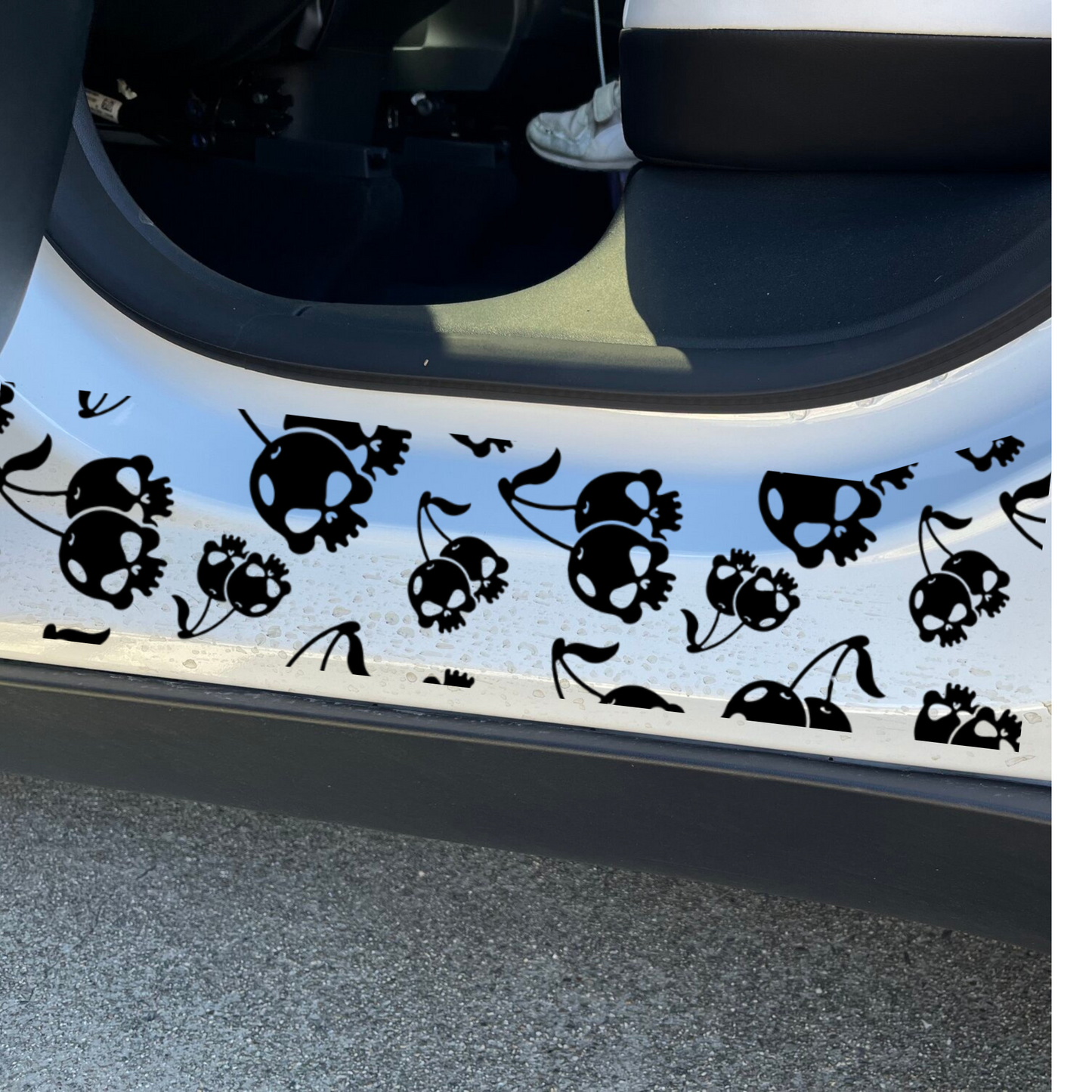 Skull Cherries Door Jam Decal