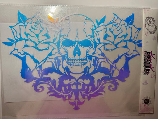Skull with Roses Decal 21