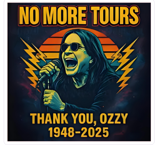 Ozzy No More Tours 3.5 inch sticker