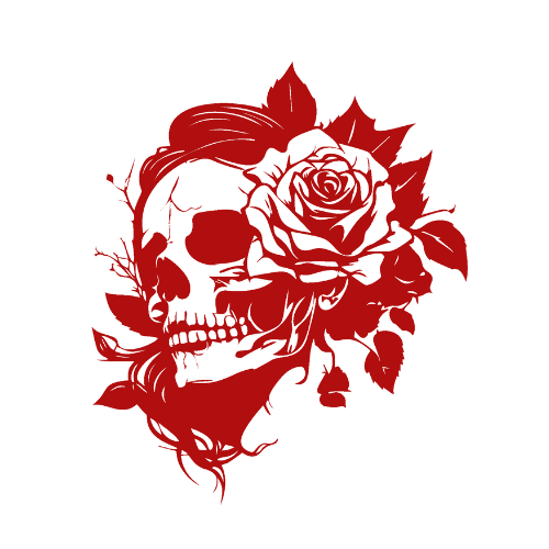 Floral Woman Skull Decal