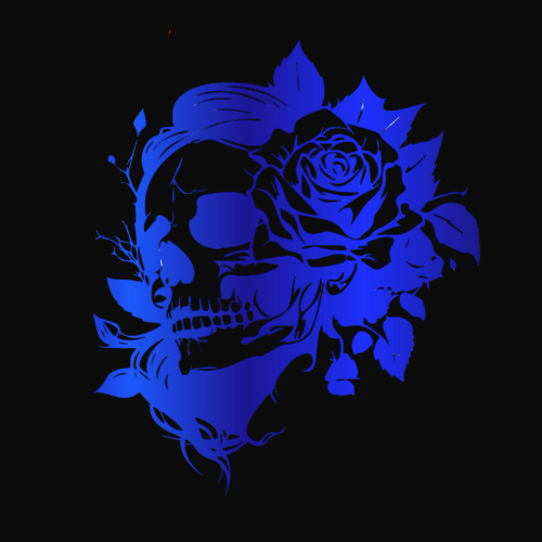 Floral Woman Skull Decal