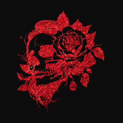 Floral Woman Skull Decal