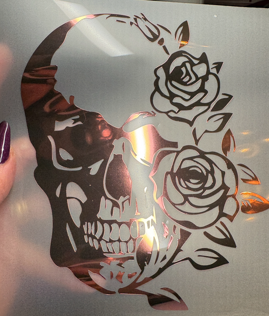 Floral Skull Decal6
