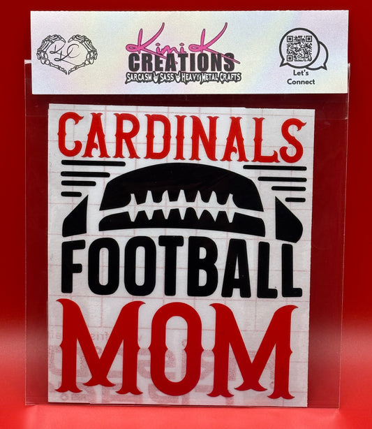 Cardinals Football Mom Decal