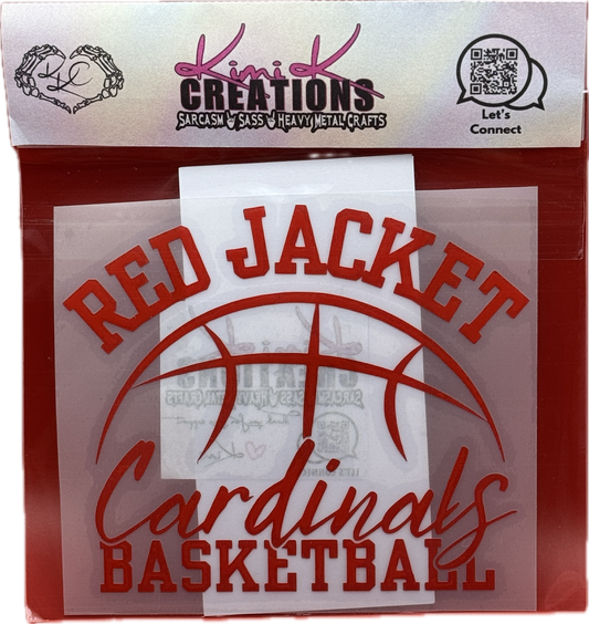 RJ Cardinals Basketball 5 inch Decal