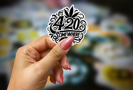 It's 420 Somewhere 3.5 inch sticker